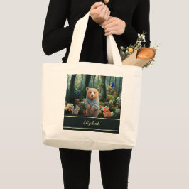 Bolso De Tela Gigante Cariño Bunny and Boo Bear