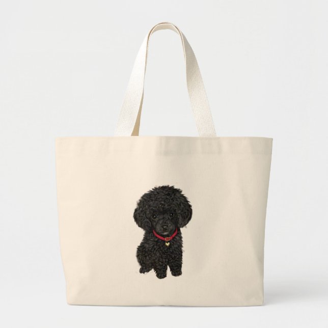 Bolso De Tela Gigante Carne de juguete o miniaturas - Negro 1 (Frente)