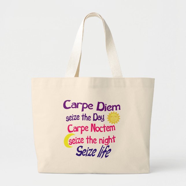 Bolso De Tela Gigante Carpe Diem Bag (Frente)