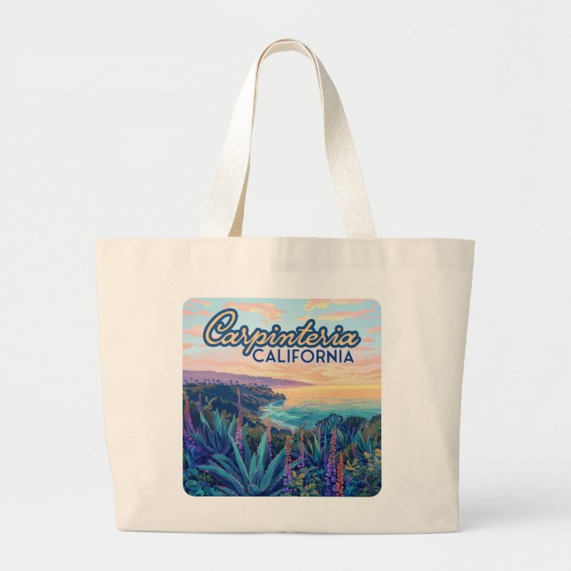 Bolso De Tela Gigante Carpinteria California Santa Barbara Ventura Beach (Frente)