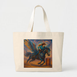 Bolso De Tela Gigante Carrera de Barriles y Caballo Alado
