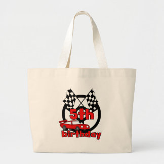 Bolso De Tela Gigante Carreras de coche 5 camisetas de cumpleaños y rega