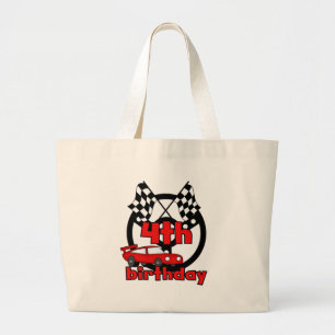 Bolso De Tela Gigante Carreras de coches 4ª camisetas de cumpleaños y re