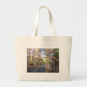 Bolso De Tela Gigante Carretera nacional del otoño