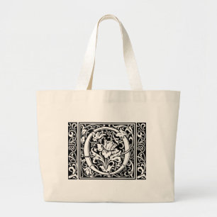 Bolso De Tela Gigante Carta O Monograma Medieval Art Nouveau