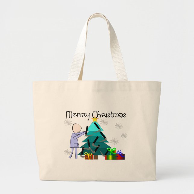 Bolso De Tela Gigante Cartas de Navidades divertidos de terapeutas respi (Frente)
