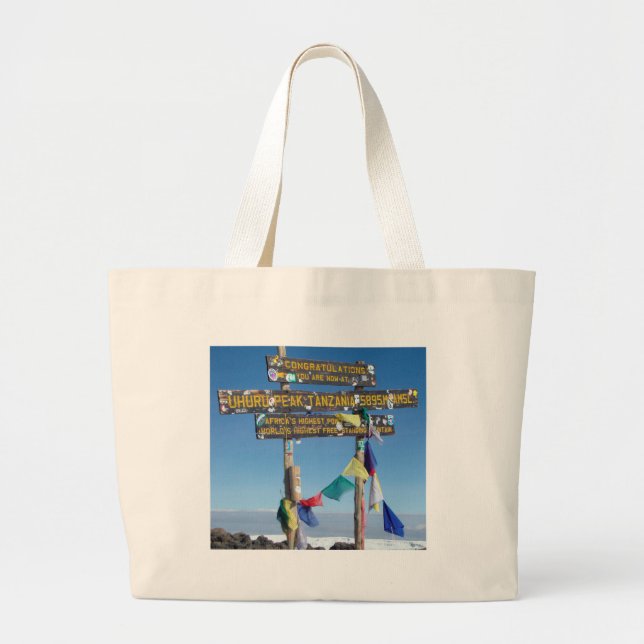Bolso De Tela Gigante Cartel de la Cumbre de Kilimanjaro kenya (Frente)