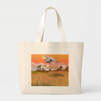 Bolso De Tela Gigante Cartel de viaje de California dibujos animados