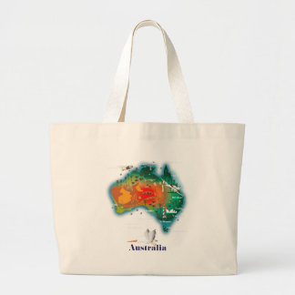 Bolso De Tela Gigante Cartel de viaje del mapa de Australia