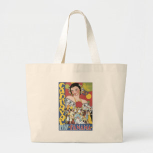 Bolso De Tela Gigante Cartel del Carnaval de Panamá 1937