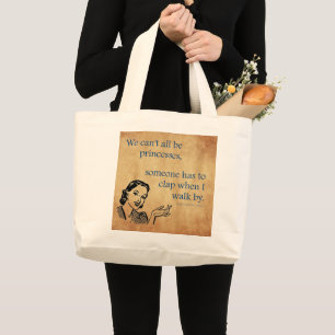 Bolso De Tela Gigante Cartel vintage retro de las princesas de SlipperyJ