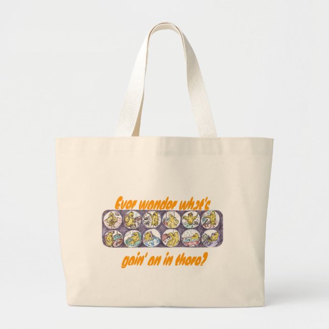 Bolso De Tela Gigante Cárter de Silly Egg (Frente)