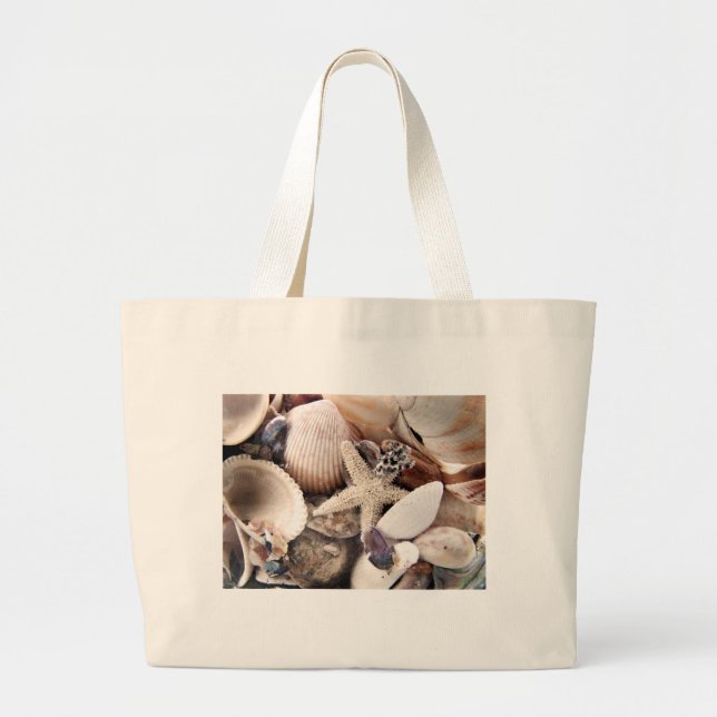 Bolso De Tela Gigante Cáscaras del mar (Frente)