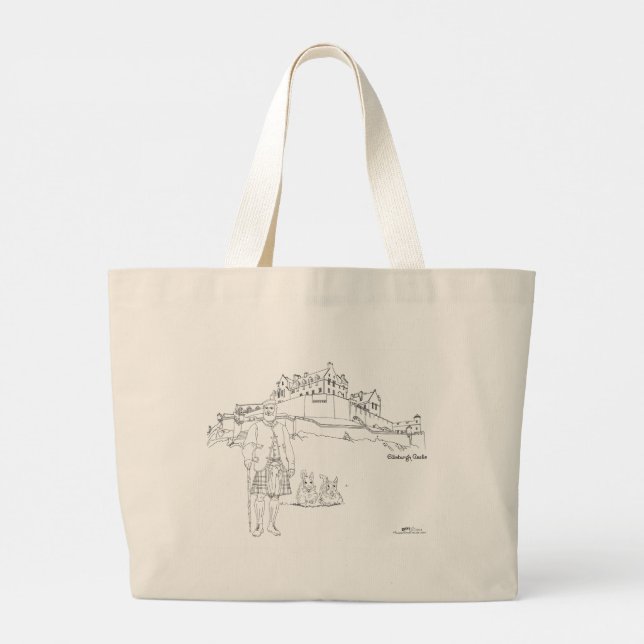 Bolso De Tela Gigante Castillo de Edimburgo, Scotland Tote Bag (Reverso)