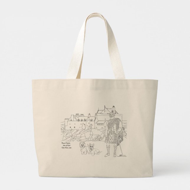 Bolso De Tela Gigante Castillo Duart Isla de Mull Escocia Tote Bag (Reverso)