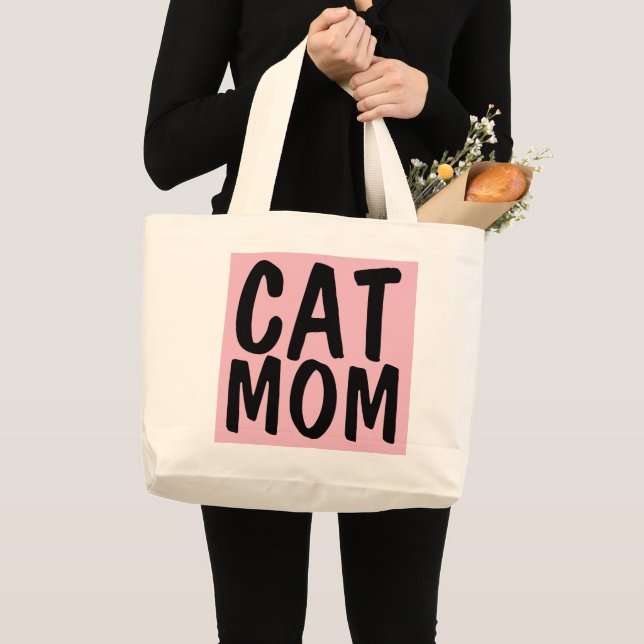Bolso De Tela Gigante CAT MOM Tote, Pink (Anverso (producto))