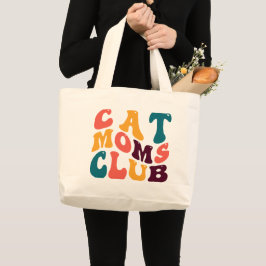 Bolso De Tela Gigante Cat Moms Club Souvenir Retro Style Groovy