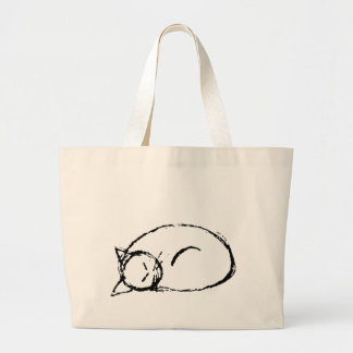 Bolso De Tela Gigante cat sleeping