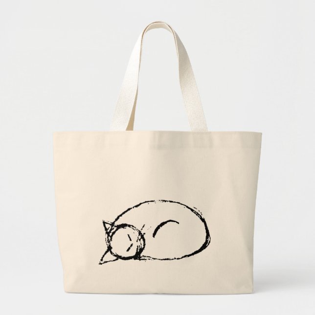 Bolso De Tela Gigante cat sleeping (Frente)