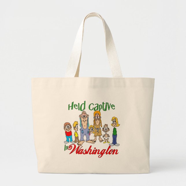 Bolso De Tela Gigante Cautiva en Washington (Frente)