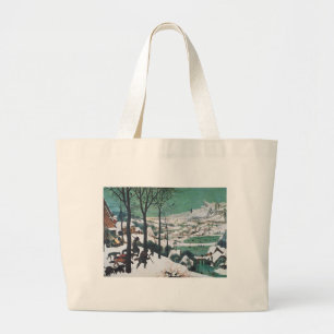 Bolso De Tela Gigante Cazadores en la nieve de Bruegel