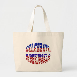 Bolso De Tela Gigante Celebra la bandera de Estados Unidos, letra #1, bo