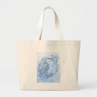 Bolso De Tela Gigante Celeste