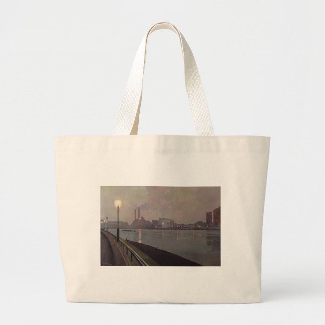 Bolso De Tela Gigante Central eléctrica de Chelsea por noche (Frente)