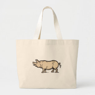 Bolso De Tela Gigante Cerdo Antiguo Piggy Cute Vintage