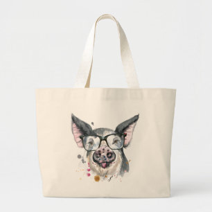 Bolso De Tela Gigante Cerdo de moda
