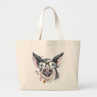 Bolso De Tela Gigante Cerdo de moda