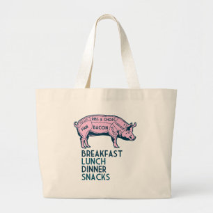 Bolso De Tela Gigante ¡Cerdo, es todo bueno!