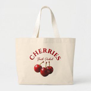 Bolso De Tela Gigante Cerezas recién cogidas 
