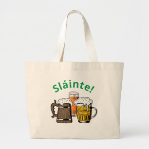 Bolso De Tela Gigante Cervezas sláinte del Día de San Patricio