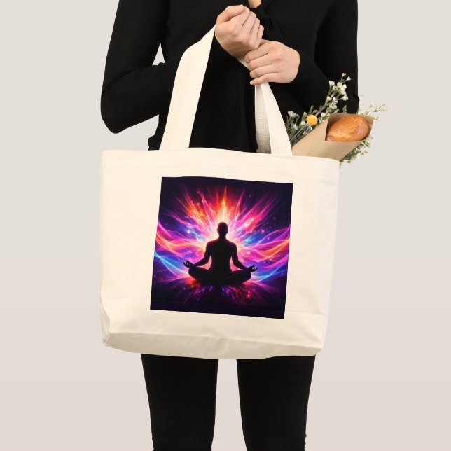 Bolso De Tela Gigante Chakra Meditation Tote Bag Yoga Design (Anverso (producto))