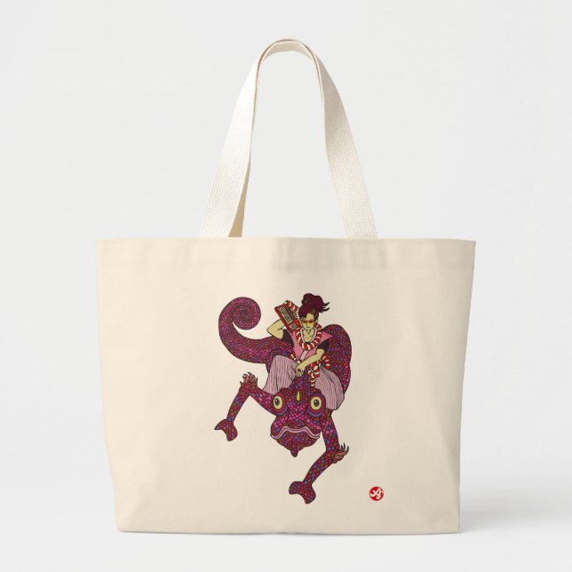 Bolso De Tela Gigante Chameleon カ メ レ オ ン (Frente)