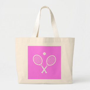 Bolso De Tela Gigante Chaquetas de tenis y rosa profundo de bolas