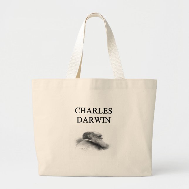 Bolso De Tela Gigante Charles Darwin (Frente)