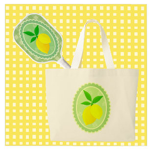 Bolso De Tela Gigante Cheery Retro Sunny Lemon Amarillo