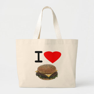 Bolso De Tela Gigante Cheeseburgers divertidos del amor de I