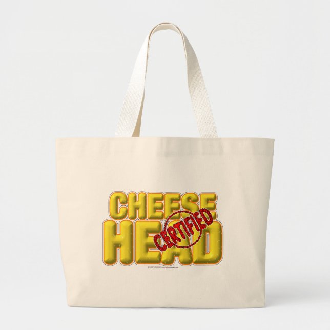 Bolso De Tela Gigante CheeseHead certificado (Frente)