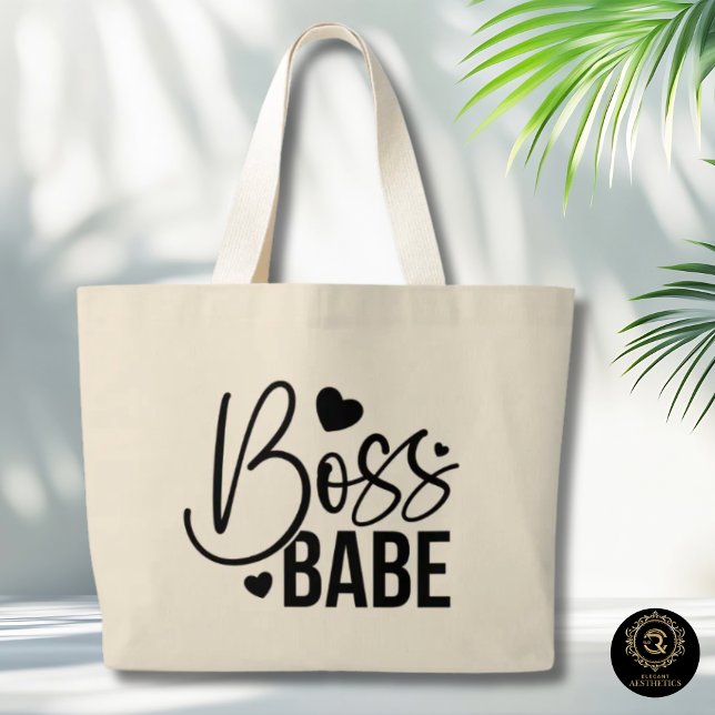 Bolso De Tela Gigante Chic Boss Babe Everyday Cotton Tote Bag (Subido por el creador)
