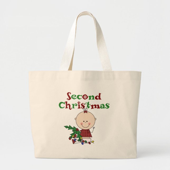 Bolso De Tela Gigante Chica 2º Navidad camisetas y regalos (Frente)