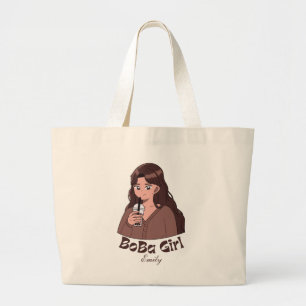 Bolso De Tela Gigante Chica Boba, té boba de burbuja