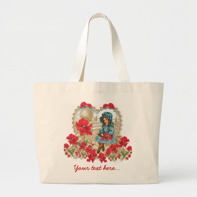 Bolso De Tela Gigante Chica con cachorros (Frente)