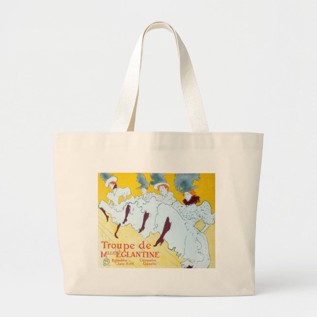 Bolso De Tela Gigante Chica de danza amarilla Toulouse Lautrec Poster (Frente)