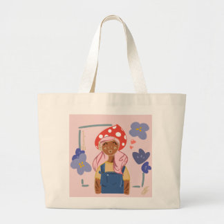 Bolso De Tela Gigante Chica de hongos Tote Bag