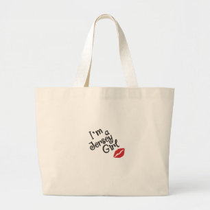 Bolso De Tela Gigante Chica de Jersey Jumbo Tote Bag