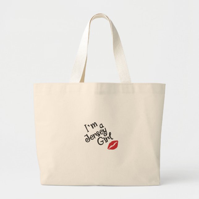 Bolso De Tela Gigante Chica de Jersey Jumbo Tote Bag (Frente)