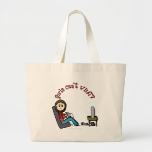Bolso De Tela Gigante Chica de juego ligero